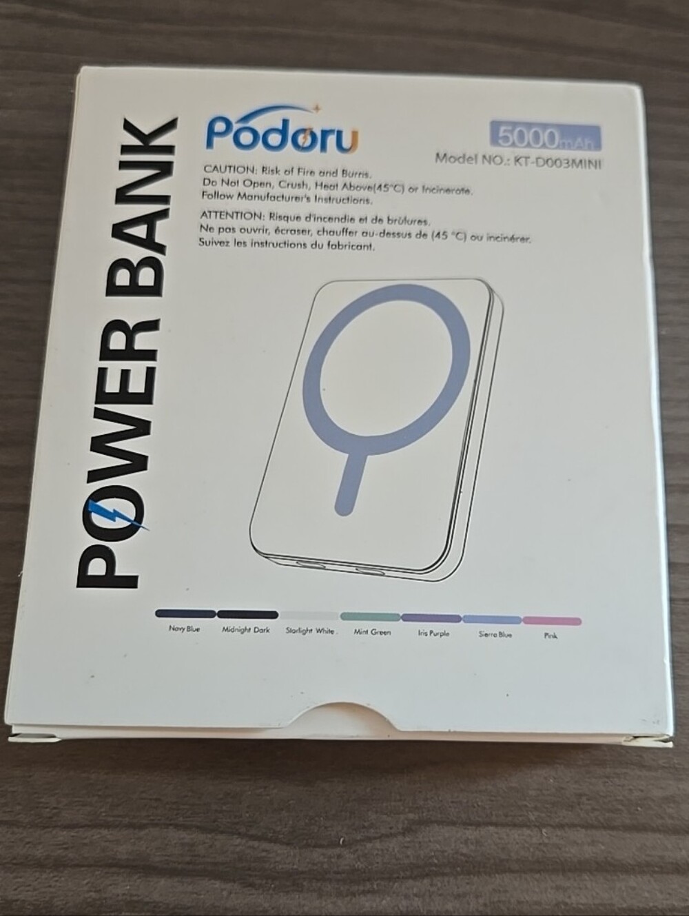 Podoru 5000mAh Power Bank in White